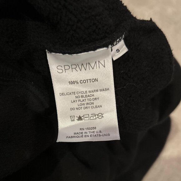 SPRWMN Black classic zip-up hoodie - Picture 3 of 4